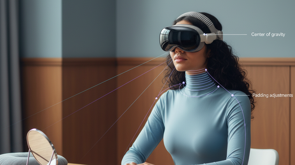 Postural alignment strategies to relieve VR neck strain during long sessions