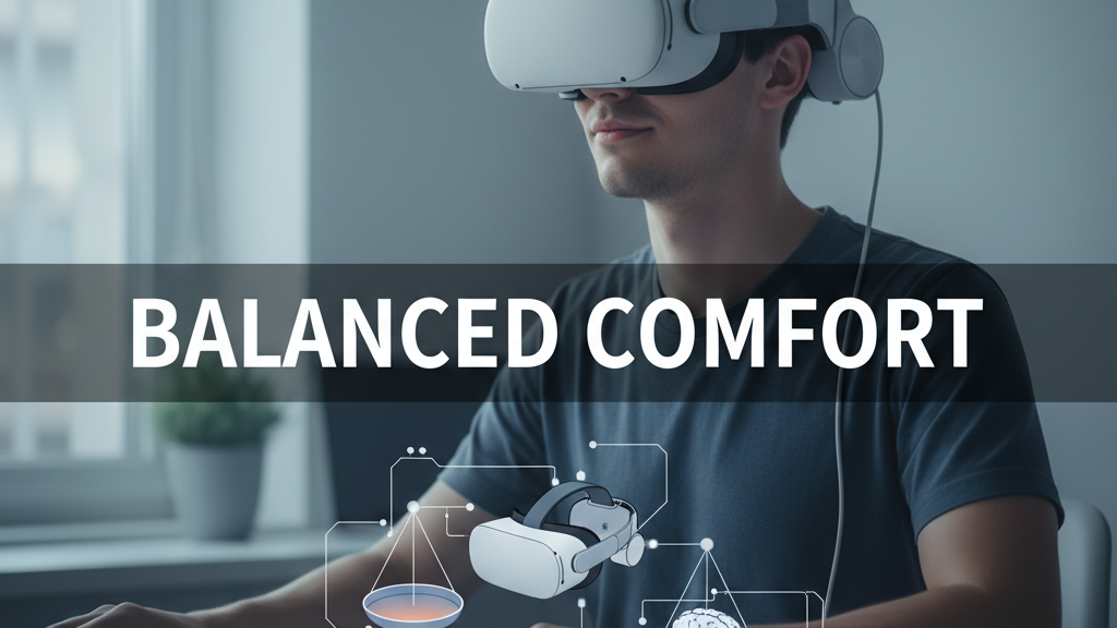 Using counterweights to balance heavier headsets without sacrificing mobility