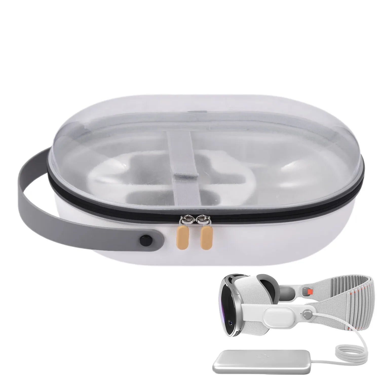 "Carbon Fiber Transparent Storage Bag for Apple Vision Pro by TUOSIMAN"