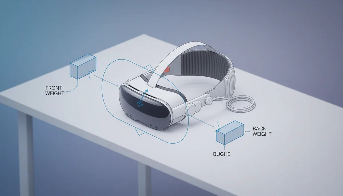 Front versus back weight: optimizing headset balance for VR