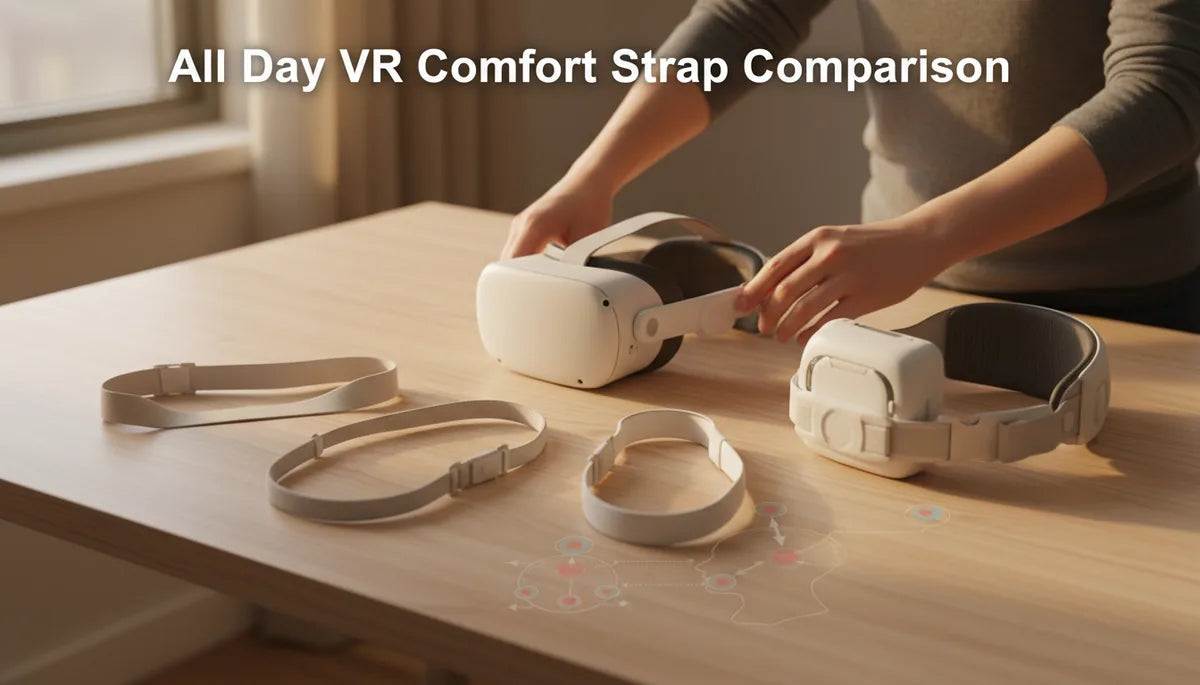 How to compare VR headset straps for all day comfort and support