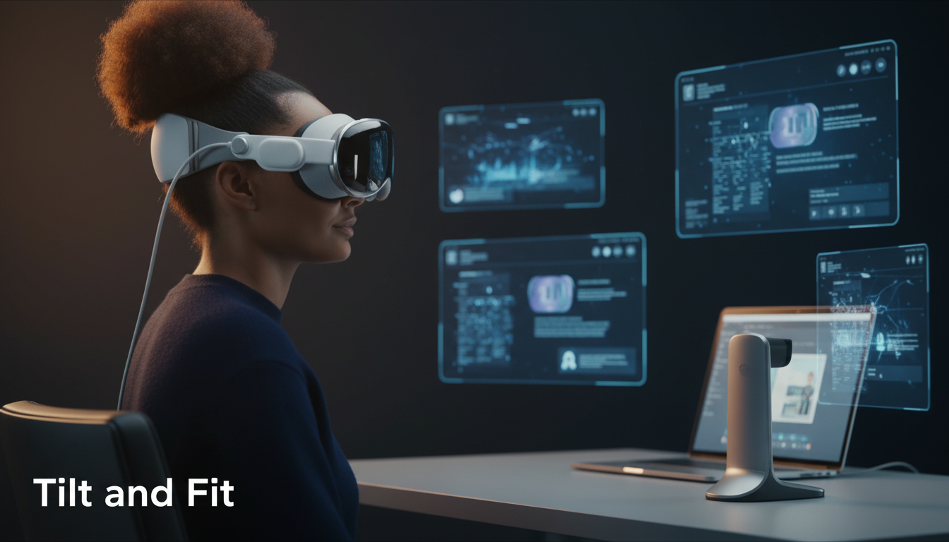 Optimizing Vision Pro tilt and headband fit for all-day comfort